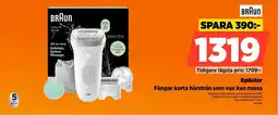 Power Braun Epilator Fångar korta hårstrån som vax kan missa erbjuda