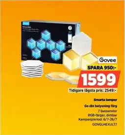 Power Govee Smarta lampor Ge din belysning färg erbjuda