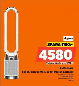Power Dyson Luftrenare Fångar upp 99,95 % av 0,1 mikron partiklar erbjuda