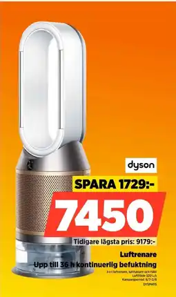 Power Dyson Luftrenare Upp till 36 h kontinuerlig befuktning erbjuda
