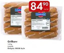 Snabbgross Lindvalls Grillkorv erbjuda