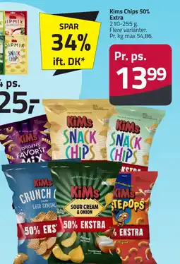 Fleggaard Kims Chips 50% Extra erbjuda