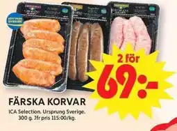 ICA Maxi Färska korvar erbjuda