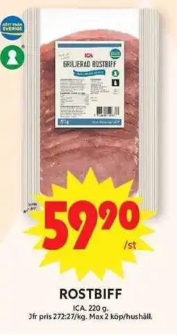 ICA Maxi Rostbiff erbjuda