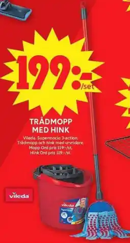 ICA Maxi Trådmopp Med Hink erbjuda