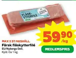 Stora Coop Färsk fläskytterfilé, Medlemspris erbjuda