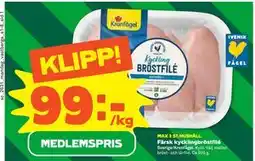 Stora Coop Färsk kycklingbröstfilé, Medlemspris erbjuda