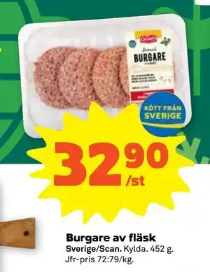 Burgare av fläsk