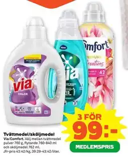 Stora Coop Tvättmedel/sköljmedel, Medlemspris erbjuda