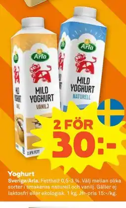 Stora Coop Yoghurt erbjuda