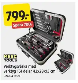 Jula Verktygsväska med verktyg 161 delar 43x28x13 cm erbjuda