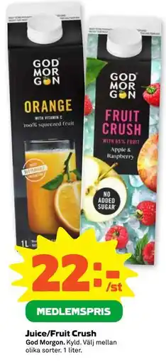 Stora Coop Juice/Fruit Crush, Medlemspris erbjuda