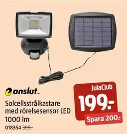 Jula Solcellsstrålkastare med rörelsesensor LED 1000 lm, Medlemspris erbjuda