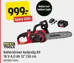 Jula Batteridriven kedjesåg Kit 18 V 4,0 Ah 12”/30 cm erbjuda