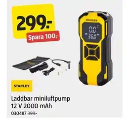 Jula Laddbar miniluftpump 12 V 2000 mAh erbjuda
