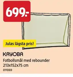 Jula KAYOBA Fotbollsmål med rebounder 213x152x75 cm erbjuda