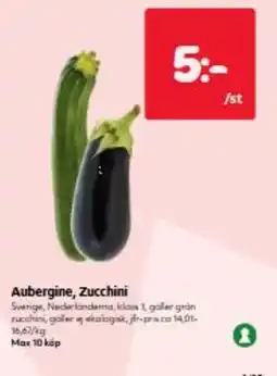 Hemköp Aubergine, Zucchini erbjuda