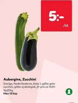 MatArket Aubergine, Zucchini erbjuda