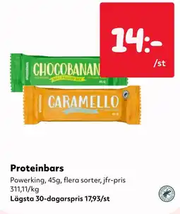 MatArket Proteinbars erbjuda