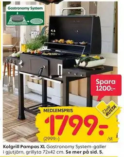 Rusta Kolgrill Pampas XL erbjuda