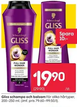 Rusta Gliss schampo och balsam erbjuda