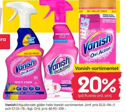 Rusta Vanish erbjuda