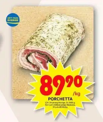 ICA Maxi ICA Porchetta 1400g erbjuda