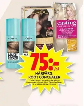 ICA Maxi L'Oréal Hårfärg, Root Concealer 1-pack 75ml erbjuda