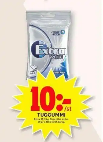 ICA Maxi Extra Tuggummi 29-35g erbjuda