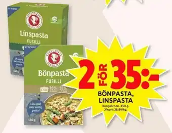 Kungsörnen Bönpasta, Linspasta 450g