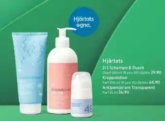 ICA Maxi Hjärtats 2i1 Schampo & Dusch 200ml erbjuda