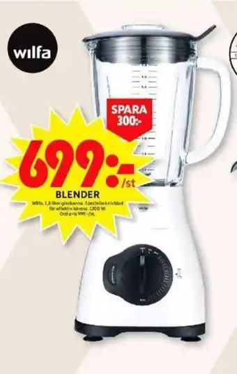 ICA Maxi Wilfa Blender 1,8 liter erbjuda