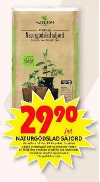 Hasselfors Naturgödslad Såjord 10 liter