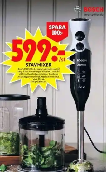 ICA Maxi Bosch MSM67160 Stavmixer erbjuda