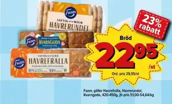 Östenssons Fazer Bröd 420-450g erbjuda