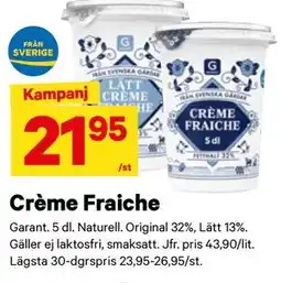 City Gross Crème Fraiche erbjuda