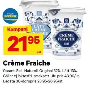 City Gross Crème Fraiche erbjuda