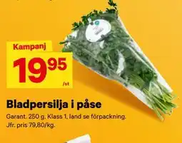 City Gross Bladpersilja i påse erbjuda