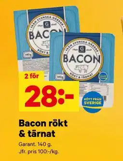 City Gross Bacon rökt & tärnat erbjuda