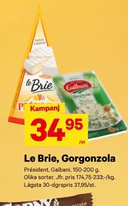 City Gross Le Brie, Gorgonzola erbjuda