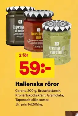 City Gross Italienska röror erbjuda
