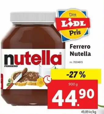 Sony Ferrero Nutella 900g erbjuda