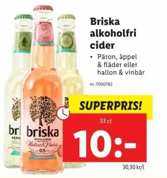 Briska alkoholfri cider 33cl