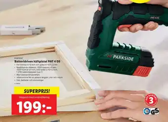 Parkside Batteridriven häftpistol PAT 4 D5