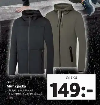 Crivit Munkjacka Stl. S-XL