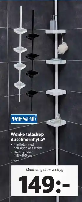 Wenko teleskop duschhörnhylla