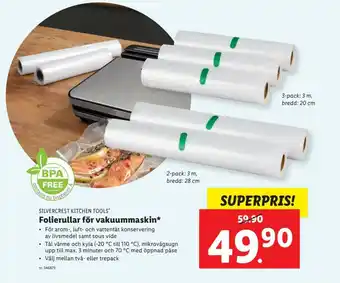 Sony Silvercrest Kitchen Tools Folierullar för vakuummaskin* erbjuda