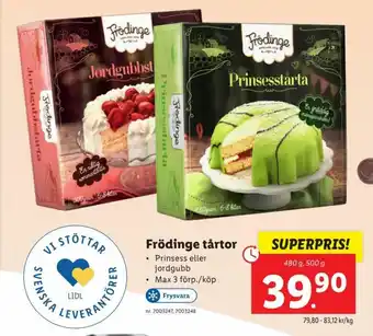 Frödinge tårtor 480g, 500g