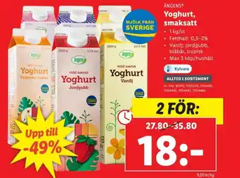 Ängens Yoghurt, smaksatt 1 kg/st