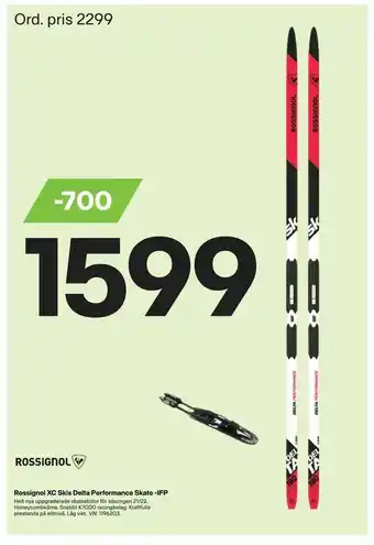 XXL Rossignol XC Skis Delta Performance Skate -IFP erbjuda